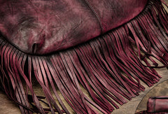 Genuine Handmade Tassels Vintage Leather Crossbody Bag Shoulder Bag Women Leather Purse - EverHandmade