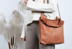 Handmade Genuine Leather Handbag Tote Bag Shopper Bag Shoulder Bag Purse For Women