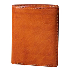 Handmade Genuine Leather Mens Cool Slim Leather Billfold Wallet Men billfold Wallets Bifold for Men