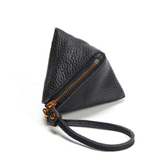 LEATHER WOMEN Triangle Small Coin Wallets Change Wallet FOR WOMEN