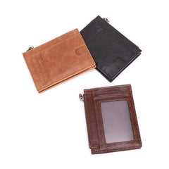 RFID Leather Mens Small Wallet Cardholder Wallet Front Pocket Wallets for Men