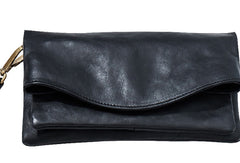 Handmade Leather Clutch Wristlet Purse Shoulder Bag for Women Leather Crossbody Bag