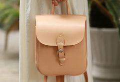 Handmade Leather Womens Cute Small Backpack School Backpack for Women