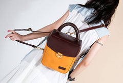 Genuine Leather Backpack Handmade Handbag Bag Shoulder Bag Purse For Women - EverHandmade