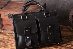 Handmade leather men Briefcase messenger vintage shoulder laptop bag vintage bag