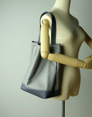 Womens Gray Nylon Shoulder Tote Bags Best Nylon Tote Handbag Shopper Bags Purse for Ladies