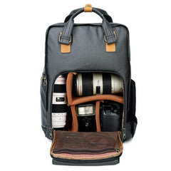CANVAS WATERPROOF MENS 15'' CANON CAMERA BACKPACK LARGE NIKON CAMERA BAG DSLR CAMERA BAG FOR MEN