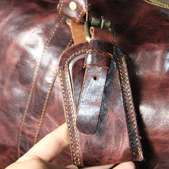 Cool Leather Mens Overnight Bags Weekender Bag Vintage Travel Bags Duffle Bags for Men
