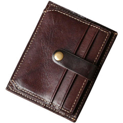Leather Mens Cool Front Pocket Wallet Small Leather Wallet Men billfold Wallets  for Men