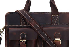 Genuine Leather Messenger Bag Briefcase Bag Cross Body Cool Chest Bag Travel Bag Hiking Bag For Men
