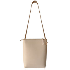 Handmade Leather Beige Womens Tote Crossbody Purse Tote Shoulder Bag for Women