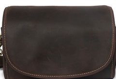 Vintage Leather Saddle Messenger Bag Mens Side Bag Postman Bag For Men