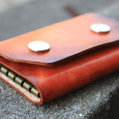 Handmade Mens Leather Key Holder Key Wallet Small Key Wallet for Men