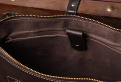 Handmade leather men Briefcase messenger vintage shoulder laptop bag vintage bag - EverHandmade