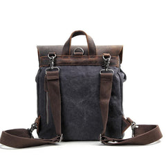 Cool Canvas Leather Mens Womens White Small College Computer Backpack Green Travel Backpack for Men