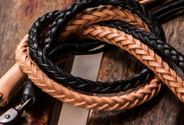 braided leather chain