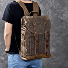 Waxed Canvas Leather Mens 15