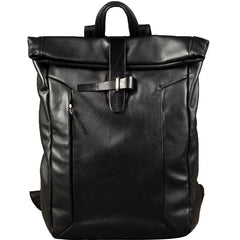 Leather Mens Black Cool Backpack Large Travel Bag School Bag for men