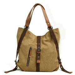 Mens Waxed Canvas Leather Tote Bag Canvas Handbag Canvas Shoulder Bag for Men
