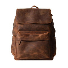 Vintage Leather Mens Backpack Travel Backpack Cool Satchel Backpack for men