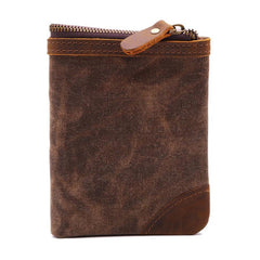Mens Canvas Small Wallet for men Bifold Cool Men billfold Small Wallet