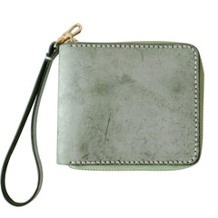 Handmade LEATHER Womens Zipper Small Wallet Leather Wristlet Small Wallet FOR Women
