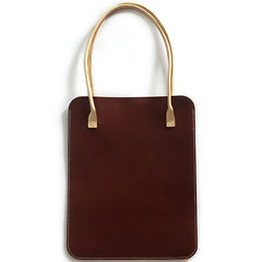 Handmade Leather Red Womens Slim Tote Shoulder Tote Bag for Women