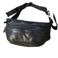 Leather Men Fanny Pack Small Waist Bag Hip Pack Belt Bag Bumbag for Men