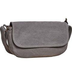 Mens Canvas Gray Cool Messenger Bag Side Bag Shoulder Bag for Men
