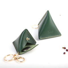 Cute Leather Womens Small Triangular Change Wallet Coin Holder Change Holder for Women