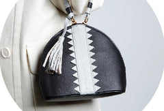 Genuine Leather Cute Crossbody Bag Shell Tassels Clutch Wallet Shoulder Bag Women Leather Purse
