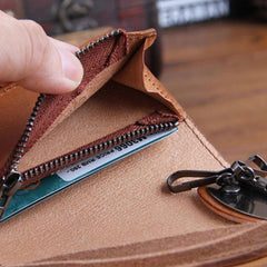 Genuine Leather Mens Cool Key Wallet Car Key Change Coin Card Holder Car Key Case for Men