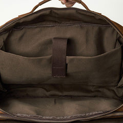 Leather Mens Vintage Large Brown Messenger Bag Laptop Shoulder Bag for Men