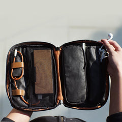 Fashion PVC Canvas Men's Waterproof Mobile Bag Storage Bag Clutch Bag For Men