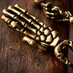 Brass Biker Trucker SKull God Hand Biker Wallet Chain for Chain Wallet Biker Wallet Trucker Wallet