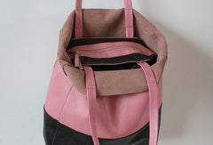 Handmade Vintage Leather Assorted Colors Oversize Tote Bag Shoulder Bag Handbag For Women