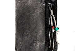 Genuine leather billfold wallet leather men billfold vintage wallet for men