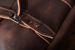 Handmade leather men Briefcase messenger vintage shoulder laptop bag vintage bag - EverHandmade