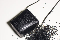 Genuine Leather Cube bag shoulder bag black for women leather crossbody bag