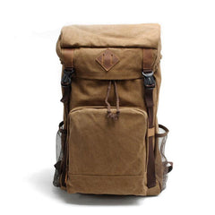 Cool Waxed Canvas Mens Hiking Backpacks Canvas Travel Backpack for Men
