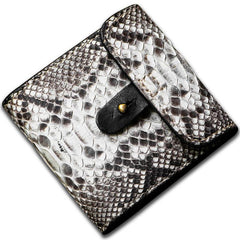 Handmade Leather Boa Skin Tooled Mens billfold Wallet Cool Small Wallet for Men