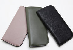 Genuine Leather Cute Long Slim Wallet Clutch Passport Wallet Purse For Women Girl