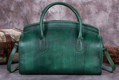 Genuine Leather Handbag Briefcase Bag Vintage Crossbody Bag Shoulder Bag Purse For Women Mens - EverHandmade