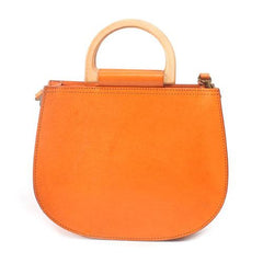 Circle Handle Bag Wooden Round Shaped Purses - Annie Jewel