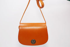 Handmade Leather Round Bag Crossbody Bag Shoulder Bag Purse for Women Leather Bag - EverHandmade
