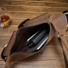 Leather Mens Sling Bag Chest Bag Cool Sling Shoulder Bag Sling Backpack for men