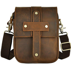 Cool Mens Leather Small Side Bag Belt Pouch Holster Belt Case Waist Pouch for Men