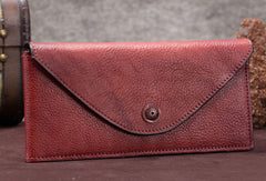 Genuine Leather Wallet Vintage Envelop Wallet Card Holder Purse Clutch For Women - EverHandmade