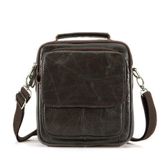 Cool Leather Mens Small Side Bag Messenger Bag Shoulder Bags for Men