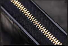 Handmade Leather Chinese Dragon Mens Chain Biker Wallet Cool Leather Wallet Long Clutch Wallets for Men